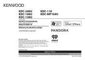 Kenwood KDC-168U Instruction manual
