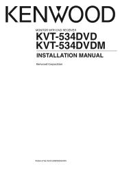 Kenwood KVT-534DVDM User Manual 1