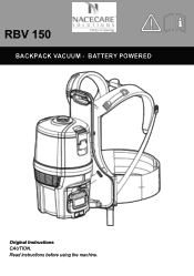 NaceCare RBV150NXH Owner Manual Backpack Vacuum RBV150