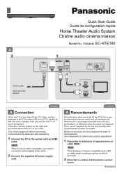 Panasonic SC-HTE180 Guick Start Guide