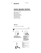 Sony SRS-A5 Operating Manual (English,Español)