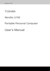 Toshiba U100 PLU10C-00H00E Users Manual Canada; English