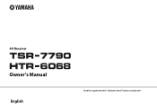 Yamaha HTR-6068 TSR-7790/HTR-6068 Owner s Manual