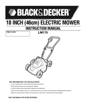 Black & Decker LM175 Type 1 Manual - LM175