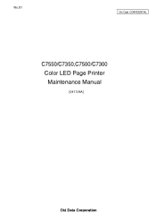 Oki C7500n Maintenance Manual