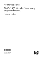 HP StorageWorks MSA1500 HP StorageWorks 1000/1500 Modular Smart Array support software CD release notes (434892-001, May 2007)