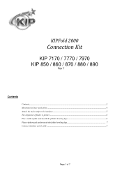 Konica Minolta KIP 800 Color Series KIPFold 2000 Connection Kit User Guide