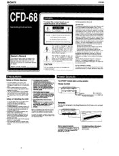 Sony CFD-68 Users Guide