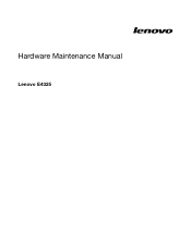 Lenovo E4325 Laptop Hardware Maintenance Manual - Lenovo E4325