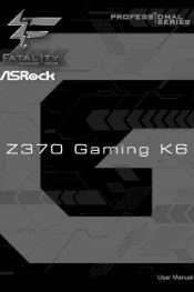 ASRock Fatal1ty Z370 Gaming K6 User Manual