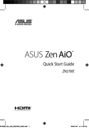 Asus Zen AiO 27 ZN270 ZN270IE QSG Quick Service Guide