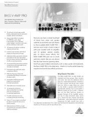 Behringer BASS V-AMP PRO Product Information Document