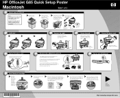 HP Officejet g80 HP OfficeJet G85 - (English) Quick Setup Poster for Macintosh