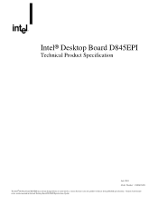 Intel D845EPI Intel Desktop Board D845EPI Technical Product Specification