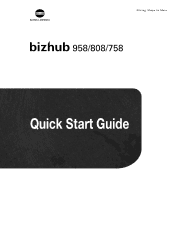 Konica Minolta bizhub 808 bizhub 958/808 Quick Start Guide