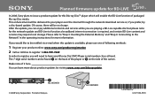 Sony BDP-BX1 Planned Firmware update for BD-LIVE
