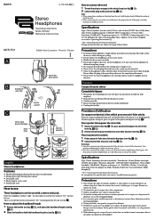 Sony MDR-PQ1 Operating Instructions