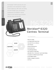 Aastra M6320 Meridian 6320 Datasheet