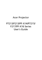 Acer P7215 User Manual
