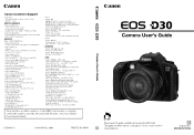 Canon EOS D30 EOS D30 Camera User's Guide