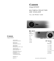Canon RE-455X 2008 Full Line Projectors Brochure
