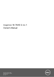 Dell Inspiron 16 7640 2-in-1 Owners Manual