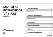 Pioneer VSX-534 5.2 Channel AV Receiver Instruction Manual Spanish