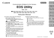 Canon EOS 20Da EOS Utility for Macintosh Instruction Manual  (for EOS DIGITAL cameras released in 2006 or earlier)