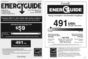 Fisher and Paykel RS3084FRJ1 Energy Label