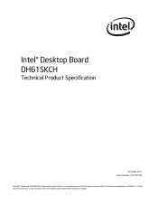 Intel DH61SKCH Intel Desktop Board DH61SKCH Technical Product Specification