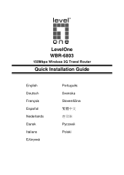LevelOne WBR-6803 Quick Install Guide