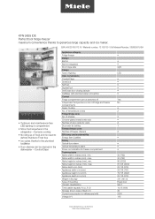 Miele KFN 9859 iDE Product sheet