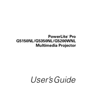 Epson G5200WNL User's Guide