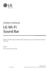 LG SN10YG Owners Manual