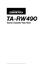 Onkyo TA-RW490 Owner Manual