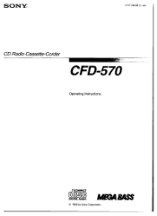 Sony CFD-570 Users Guide