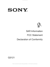 Sony Xperia XA1 SAR 1