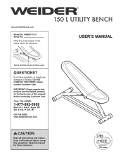 Weider 150 L Utility Bench English Manual