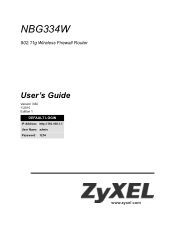 ZyXEL NBG334W User Guide