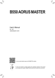 Gigabyte B550 AORUS MASTER User Manual