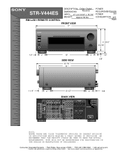 Sony STR-V444ES Dimensions Diagram