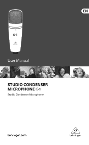 Behringer STUDIO CONDENSER MICROPHONE C-1 Manual