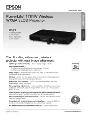 Epson PowerLite 1781W Product Specifications