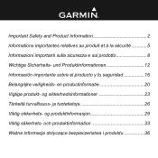 Garmin nuLink 1695 LIVE Important Safety and Product Information