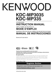 Kenwood KDC-MP335 Instruction Manual