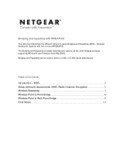 Netgear WNDAP330 Bridging and Repeating Guide