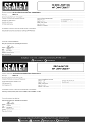 Sealey SAC13 Declaration of Conformity