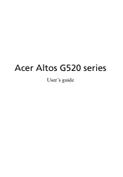 Acer Altos G520 Altos G520 User's Guide