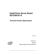 Intel SE7230CA1-E Product Specification