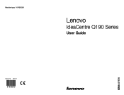 Lenovo Q190 IdeaCentre Q190 User Guide (Linux)